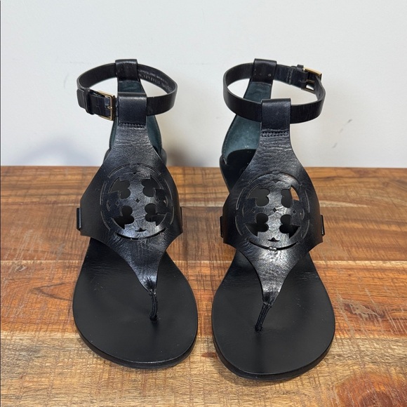 Tory Burch Black Wedge Sandals, Women’s 8.5 - Picture 2 of 9